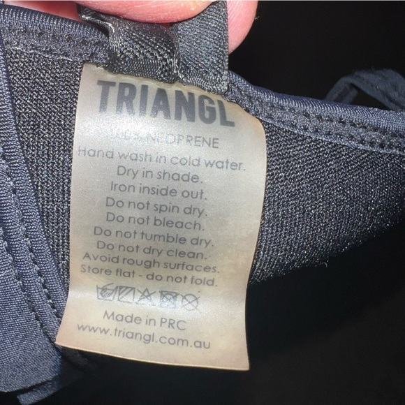 TRIANGL Bikini Top Women's Medium Mesh Ollie Neoprene Black Size Small - Picture 8 of 11